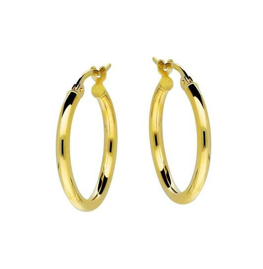 14 Karaat Gouden Oorringen Rond 15 mm
