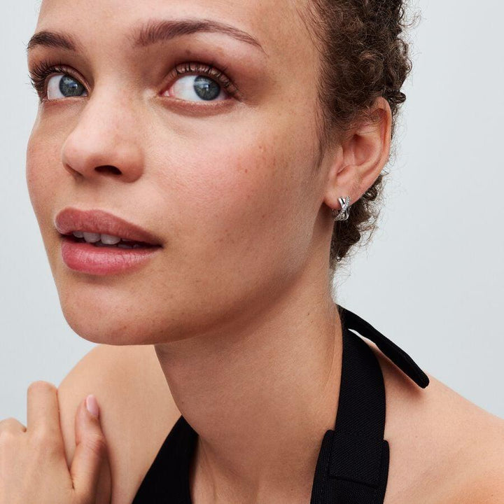 Crossover Pavé Hoop Earrings 293150C01