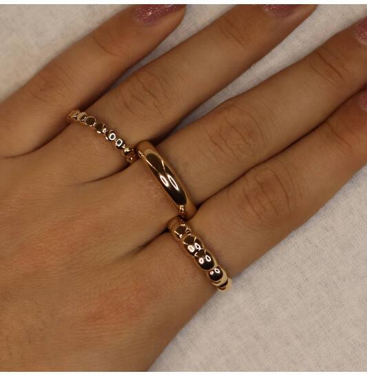 14 kt Ring - Secret Hearts oval- 3mm