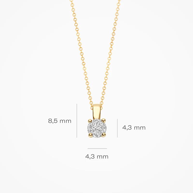 Blush Lab Diamonds geelgouden hanger met diamant LG6001Y