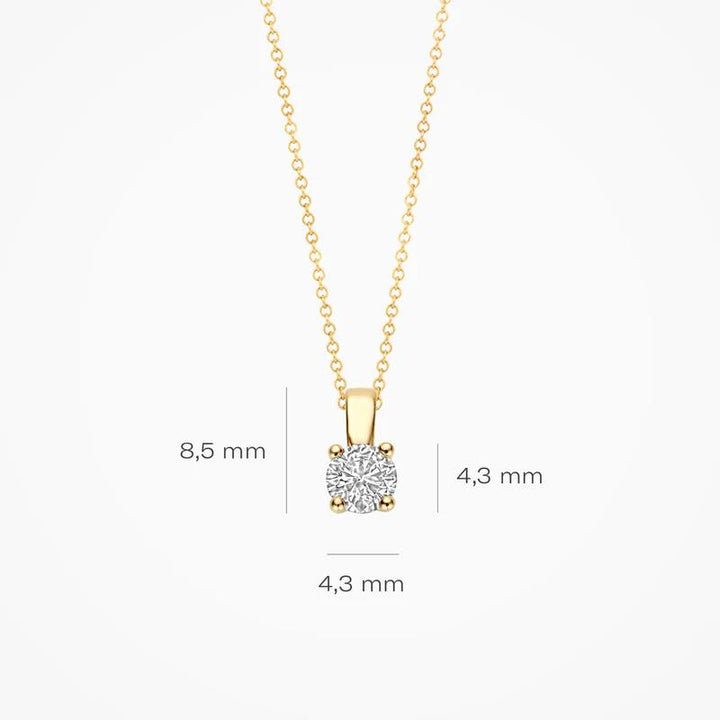 Blush Lab Diamonds geelgouden hanger met diamant LG6001Y