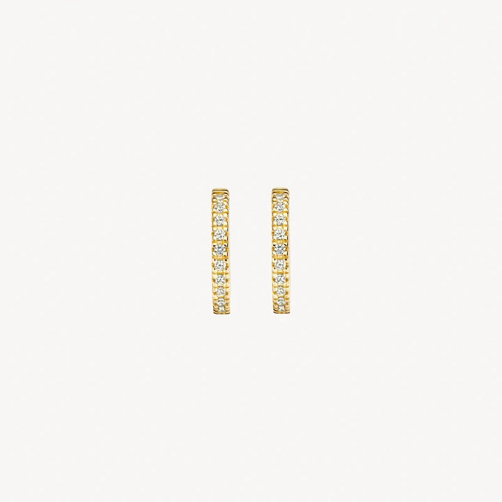 Blush Oorringen 7307YZI – 14 Karaat Geelgoud met Pavé Zirkonia 11,7 mm