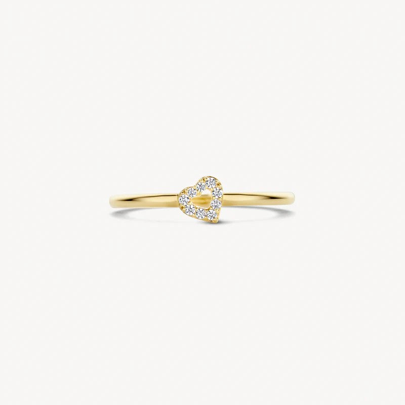 Ring 1231YZI - 14k Geelgoud met zirkonia maat 54