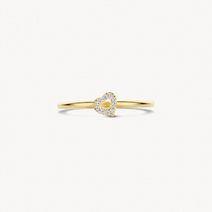 Ring 1231YZI - 14k Geelgoud met zirkonia maat 54