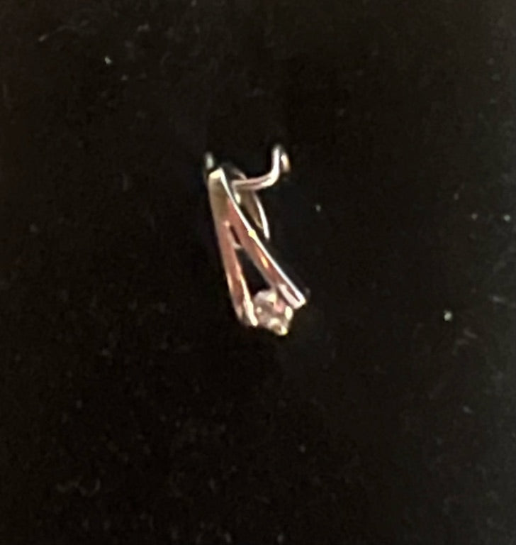 14 kt witgouden hanger Jeunesse incl diamant
