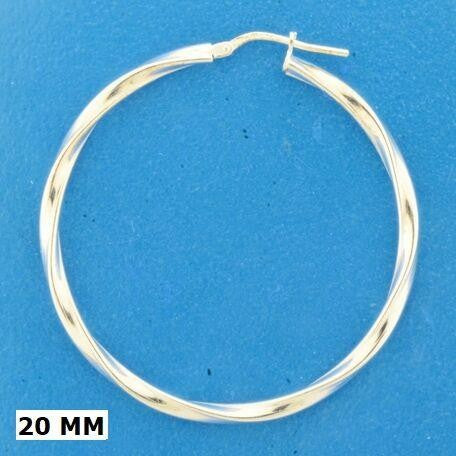 Gerhodineerd 925 zilveren klapoorringen met een dikte van 2.5mm.