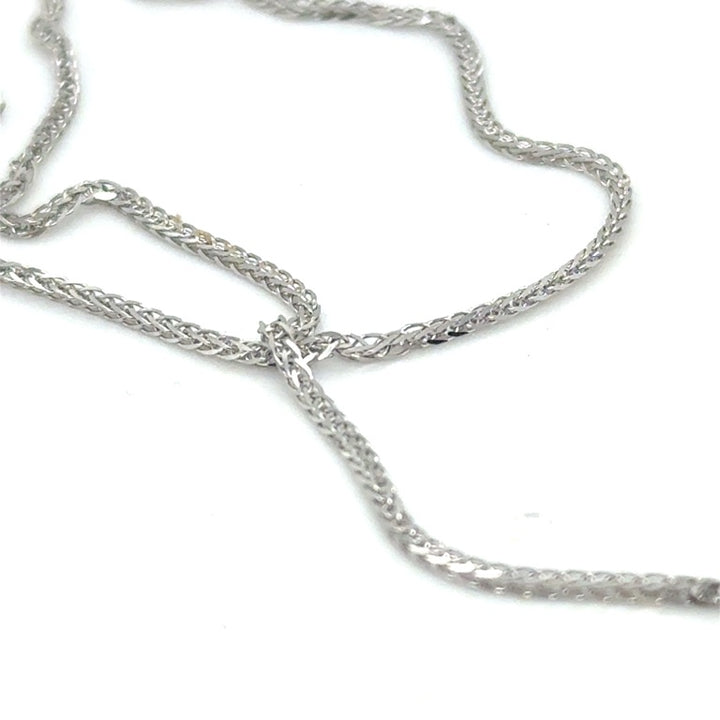 14 kt witgouden collier 45 cm vossenstaart 1.2 mm