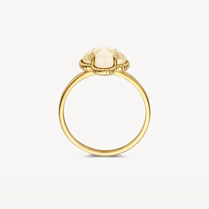 Blush Ring 14 kt Geelgoud met Parelmoer en Bergkristal – 1269YMQ/54