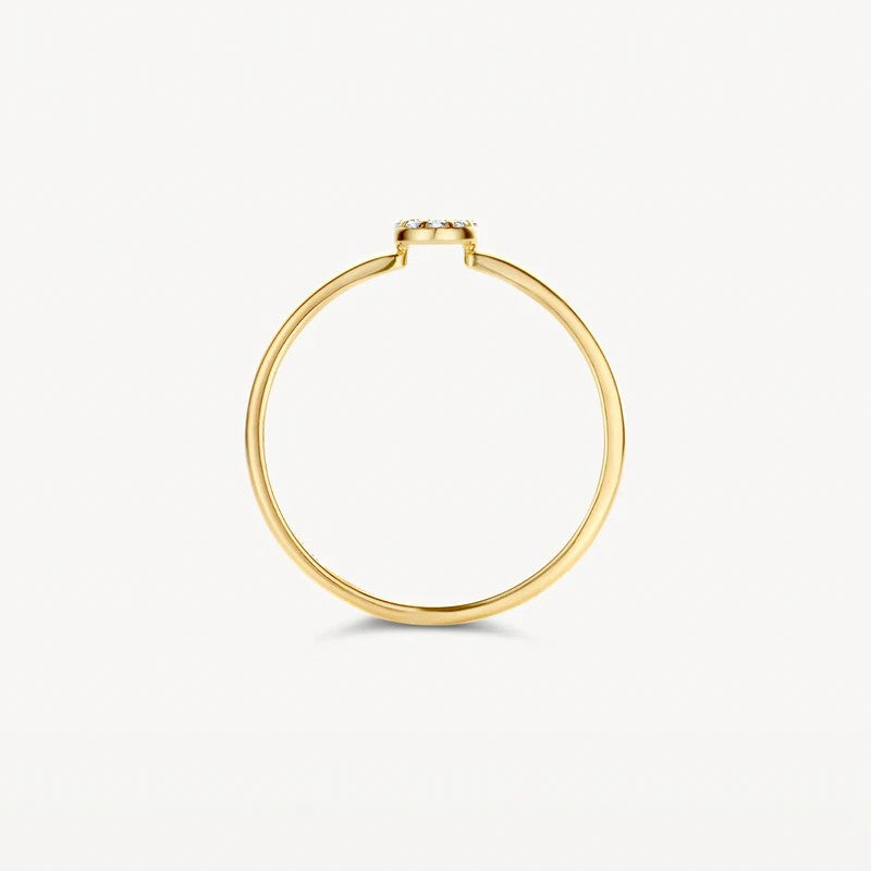 14k Blush ring Geelgoud met Zirkonia 1217YZI