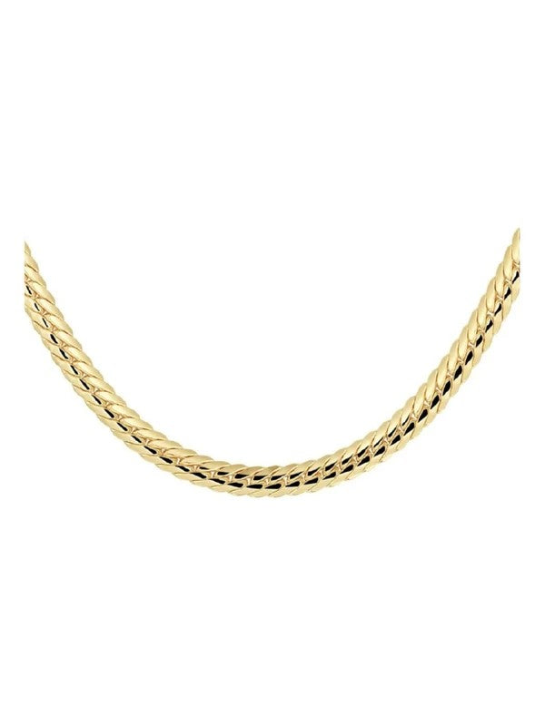 Occasion 14 Karaat Gouden Collier – Platte Gourmet Schakel – 45 cm