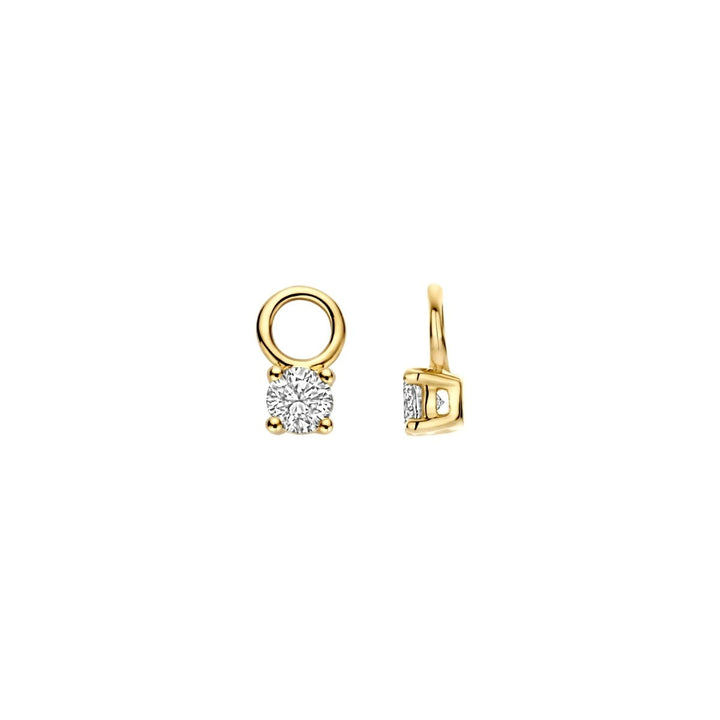 14 kt oorbedels met 2 x 0,50ct Lab grown diamant