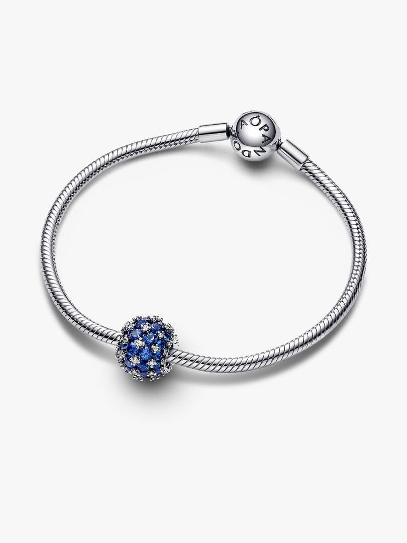 Pandora Sprankelende Ronde Blauwe Pavébedel 792630C02