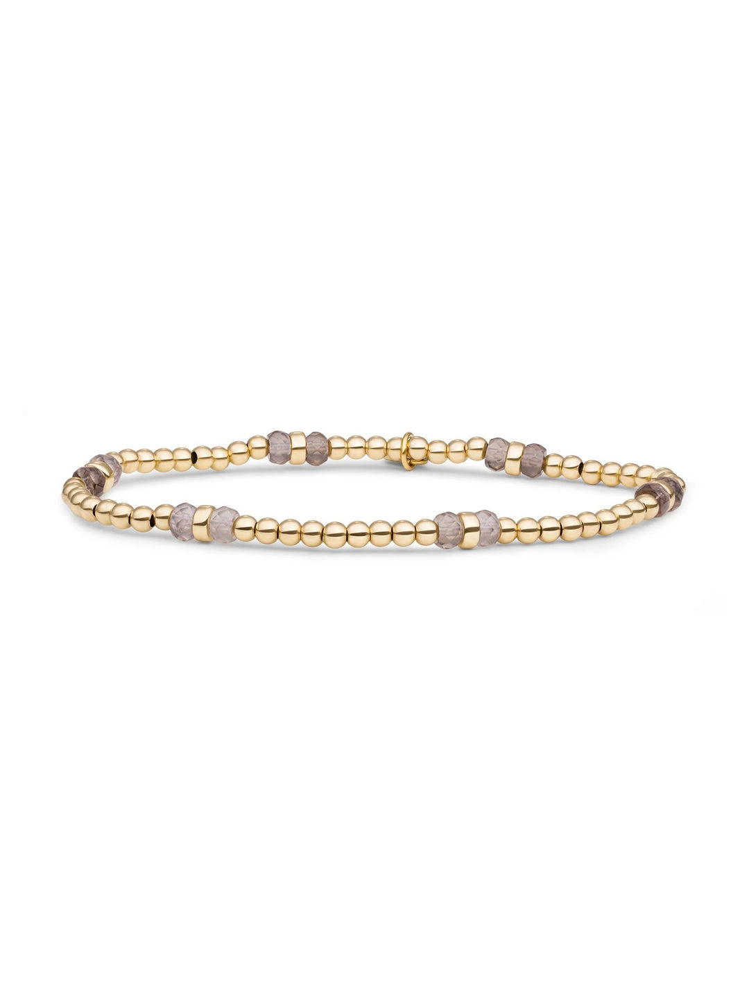 Sparkling Jewels Double Reverse Roundel Armband Smoky Quartz Gold Plated – SBG-GEM23-MIX-DBFCTRDL