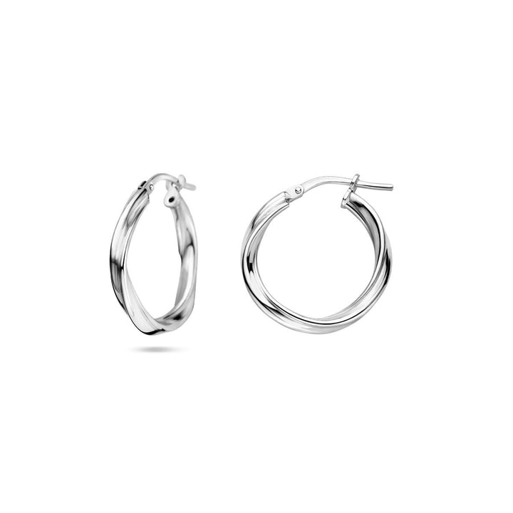 zilveren oorringen gedraaid 2,0 mm