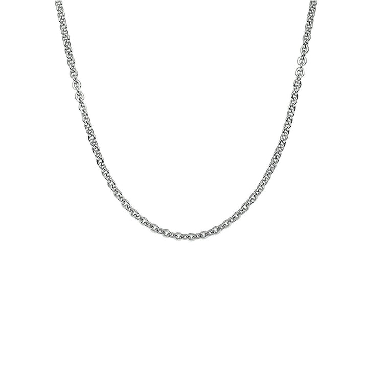 Zilveren collier anker gediamanteerd 1,6 mm 50 cm