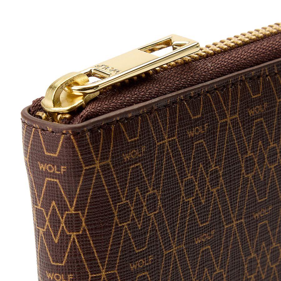 SIGNATURE ZIP WALLET 776433 Brown