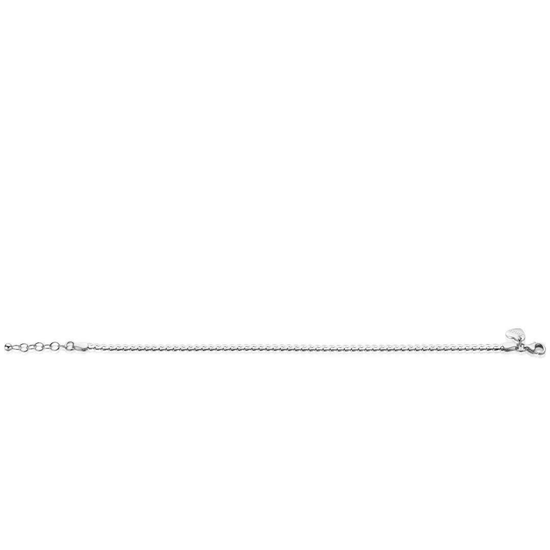 ZINZI zilveren schakel armband 3mm breed 18-21cm ZIA2647