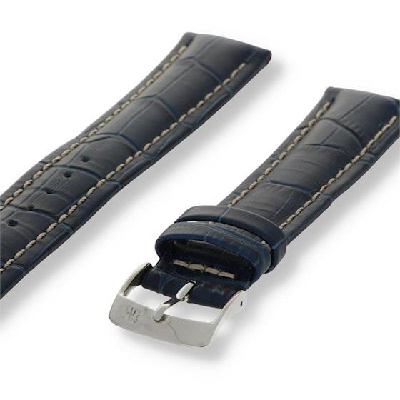 Morrelato horlogeband  Alligator print blauw