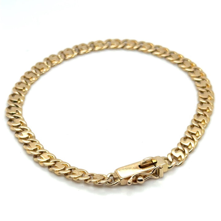14 kt Geelgouden Armband Fantasie Schakel 18,5 cm – Huyscollectie
