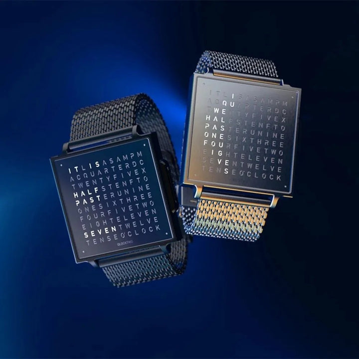 QLOCKTWO horloge 35 mm Grijs QW38NL3BRBMBRS