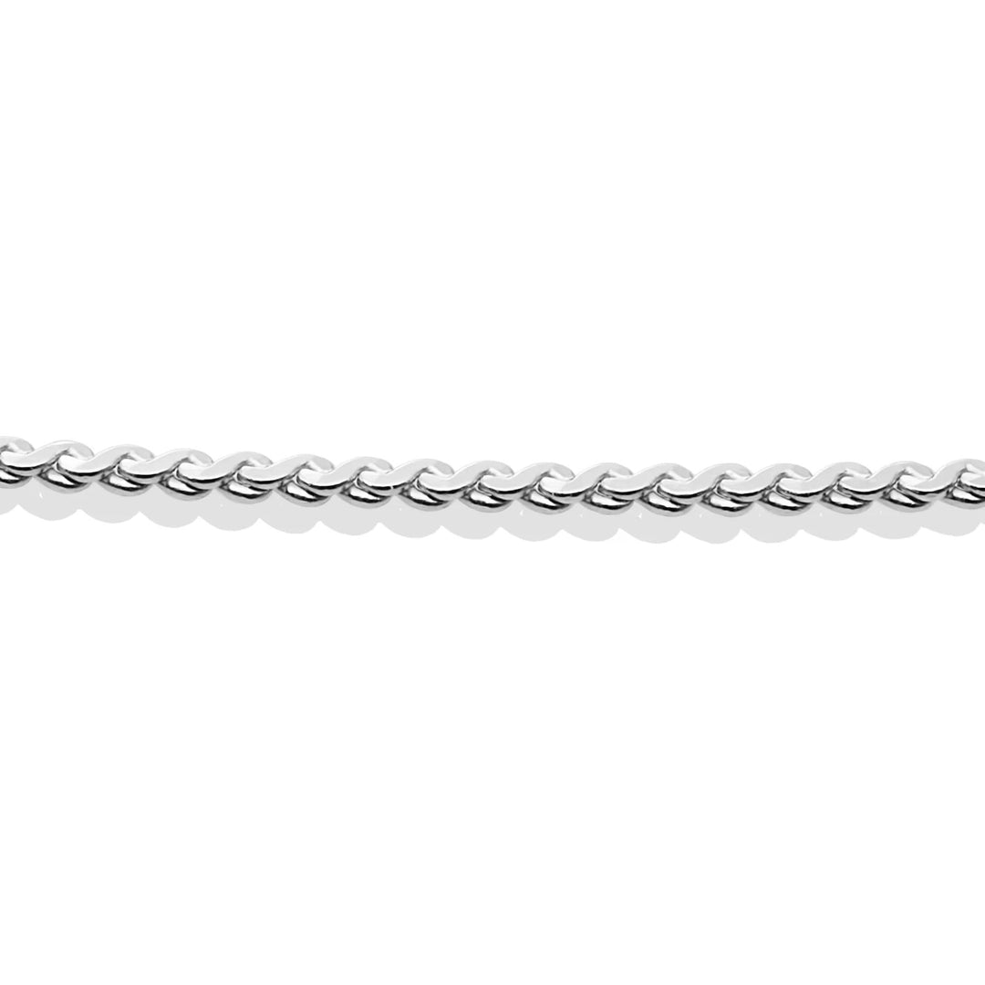 Necklace | Serpentine Chain rhodium plated - Silver - 50cm SN-SPS-050