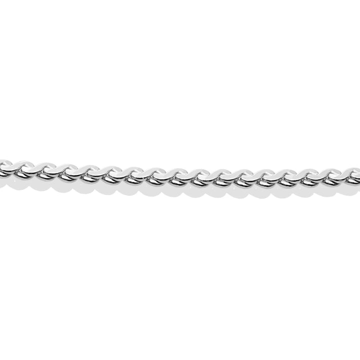 Necklace | Serpentine Chain rhodium plated - Silver - 50cm SN-SPS-050