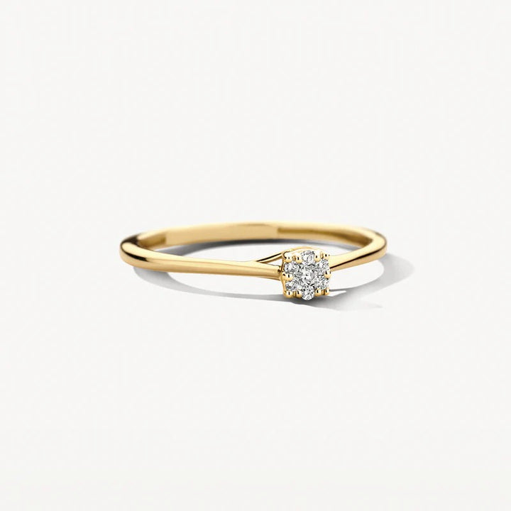 Diamanten Ring met Pavé-Zetting 0.06ct – 14k Geelgoud 1683YDI