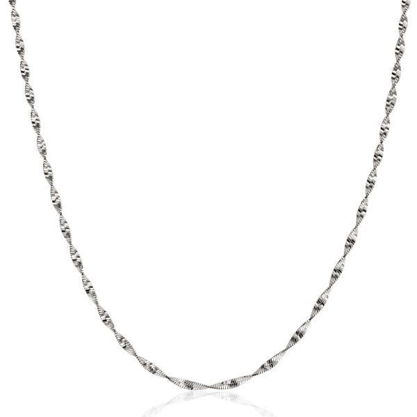 ZINZI zilveren ketting met glinsterende gedraaide schakels 1,9mm breed 43-45cm ZIC2585