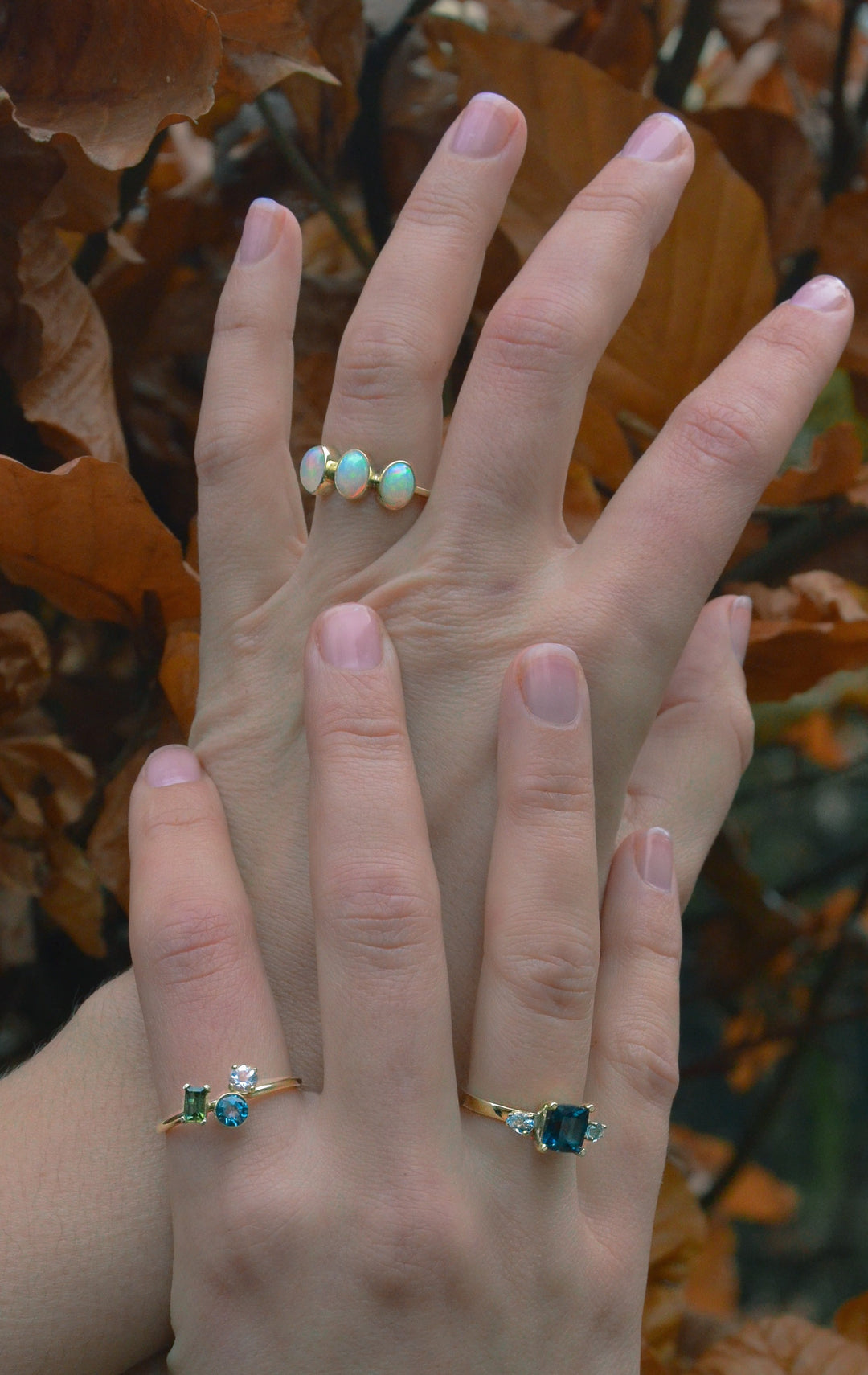 Goudsmid Vera 14 karaats geelgouden ring Jade