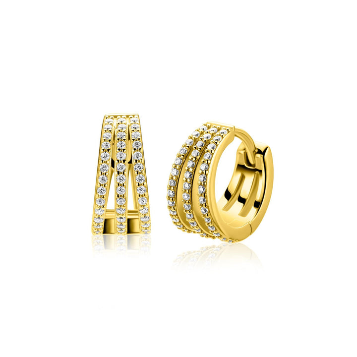 ZINZI goldplated multi-look oorringen met zirkonia – ZIO2727Y
