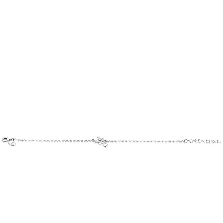 ZINZI zilveren schakelarmband met klavertje vier & hartje – ZIA2783