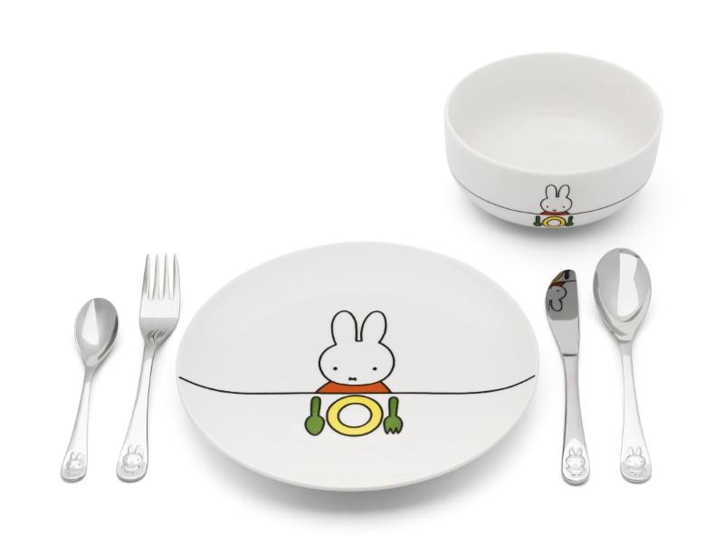 kinderbestek nijntje 6 delig incl bord 6831070