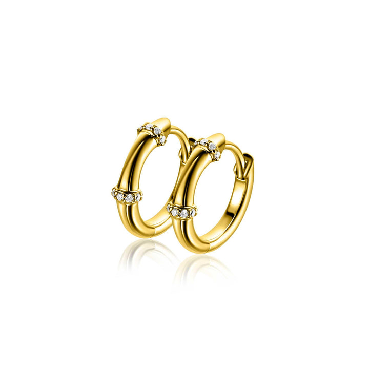 15mm ZINZI gold plated zilveren oorringe