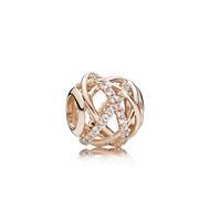 PANDORA ROSE 781388CZ BEDEL ZILVER-ROSÉKLEURIG MELKWEG