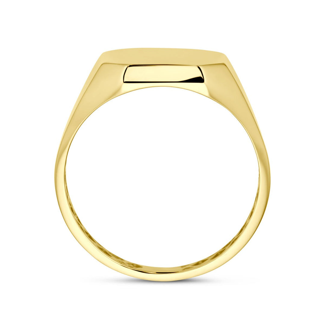 14 Karaat Geelgouden Graveerring Vierkant – 12,5 mm