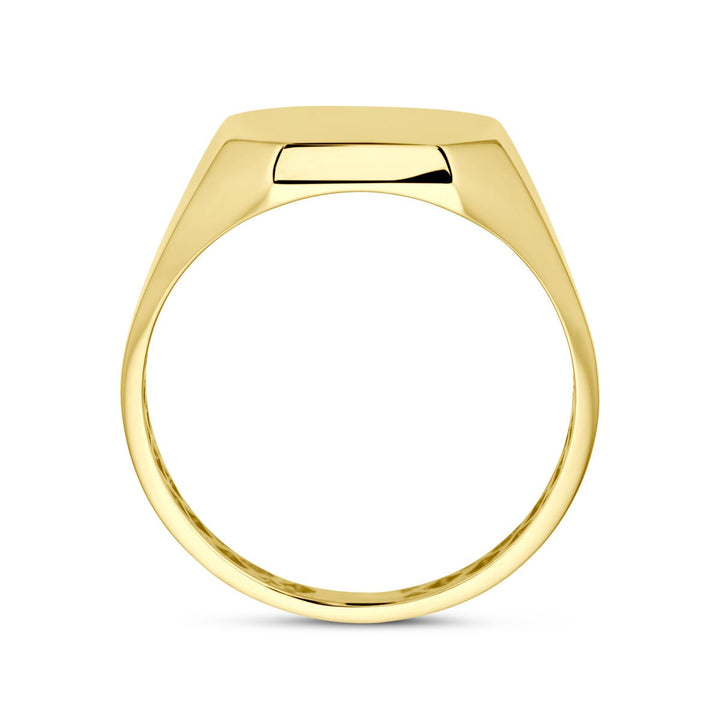 14 Karaat Geelgouden Graveerring Vierkant – 12,5 mm