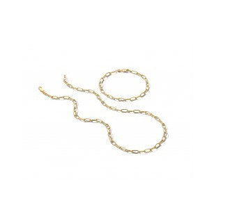 Fjory Fantasie Anker collier– Geelgoud 1.6 mm – 40-ANK01.45 45 cm