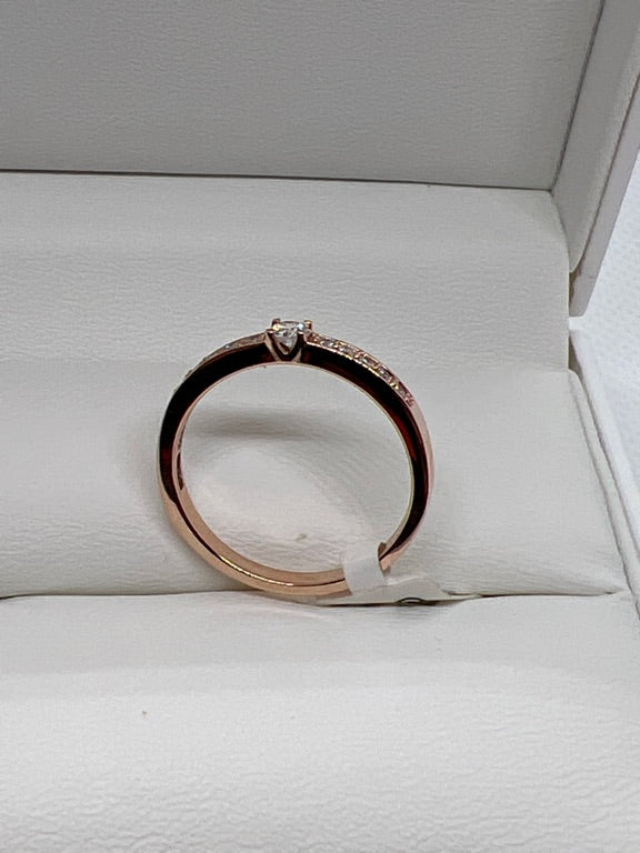 14 kt ring diamant 0.25 crt G Vsi