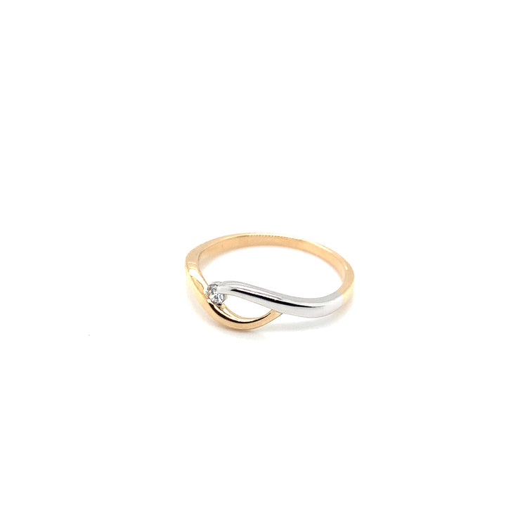 14K RING GG-WG WE-SI 1-0,05 CRT GTD360-B