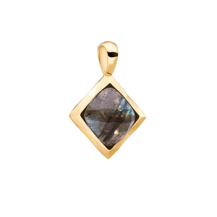 Pendant | Onyx Cushion Cut Amulet - Gold SPG32-G07