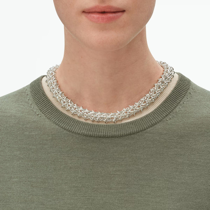 Georg Jensen - Weft Necklace 663C Silver Double Link size M/L