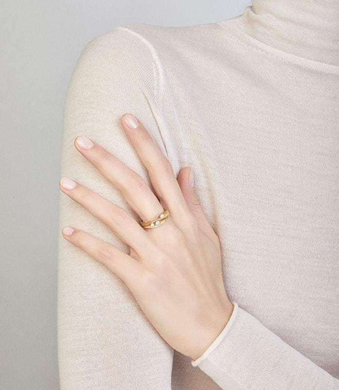 Annamaria Cammilli Ring Dune 18k orange apricot met diamant GAN2662J