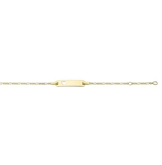 14 Karaat Goudkleurige Baby Plaatarmband