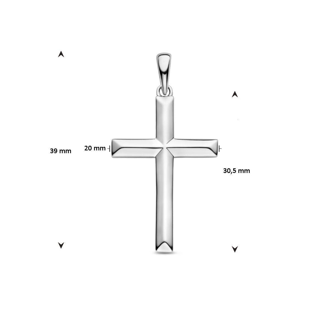 hanger kruis zilver 39 mm