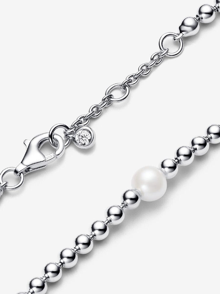 Pandora Behandelde Gecultiveerde Zoetwaterparel en Kralen Armband 593173C01-16