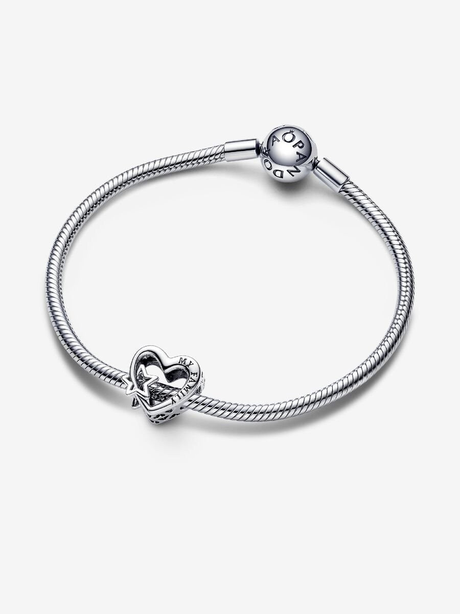 Pandora Opengewerkte Familie Hart &amp; Ster Bedel 792829C00