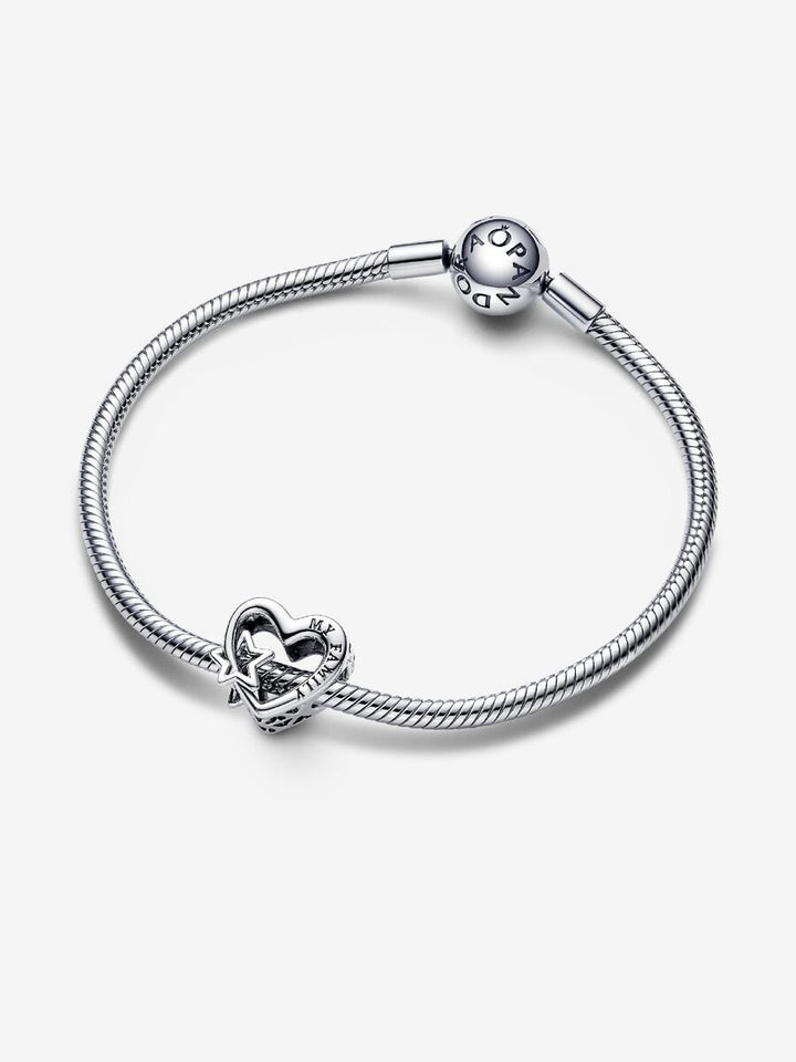 Pandora Opengewerkte Familie Hart &amp; Ster Bedel 792829C00