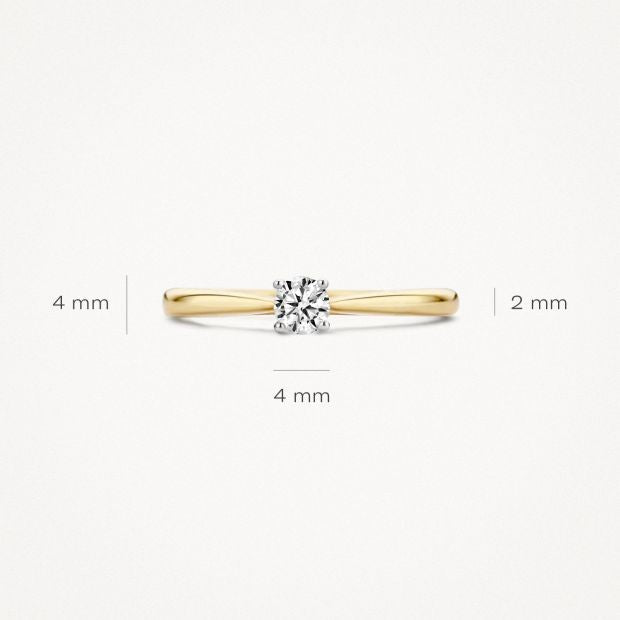 Blush 14 Karaat Bicolor Gouden Ring met Zirkonia – 1187BZI