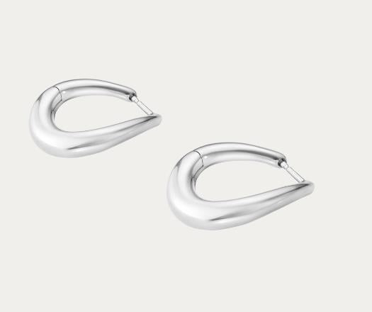 Georg Jensen zilveren Offspring oorringen 20001003