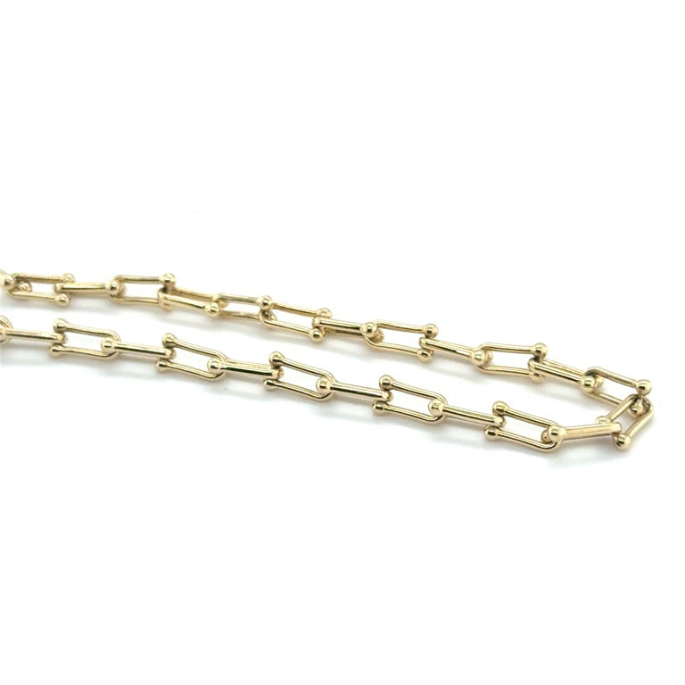 14 Karaat Gouden Armband VIJ D030 – Massief Harpschakel – 19 cm x 5 mm